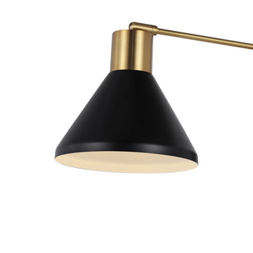 Max 20.5" Swing Arm Modern Midcentury Iron USB Charging Port LED Sconce - JONATHAN Y